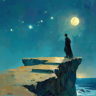 星辰大海男孩背影