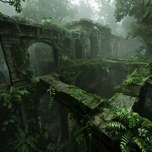 森系场景萧条场景