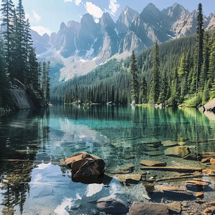 高山湖泊冰碛湖