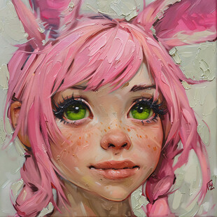 粉色头发少女
