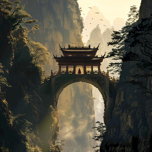 宫殿楼阁仙境仙人大殿