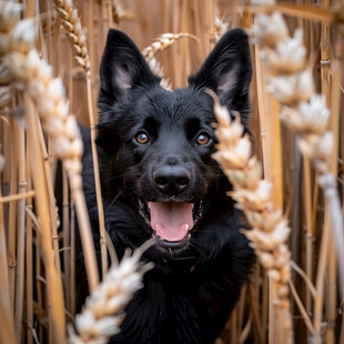 黑色田园犬