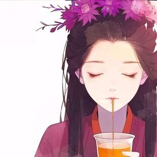 古风美女喝茶