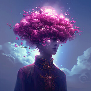 粉红色的超现实主义奇幻