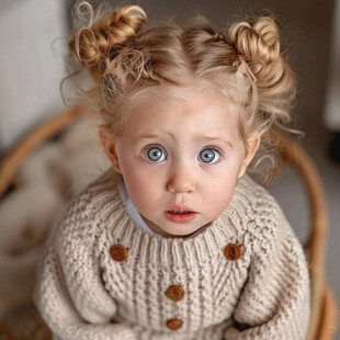 大眼睛可爱的小女孩