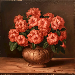 古典写实绘画花