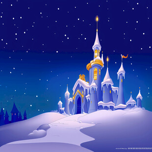 梦幻城堡插画