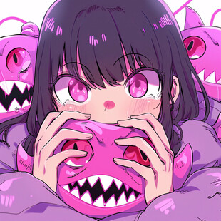 粉色头发少女头像