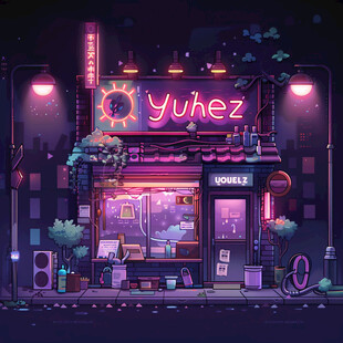场景赛博插画