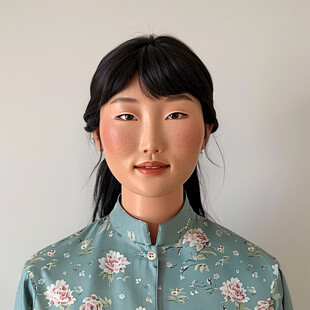 秦香莲子女蜡像