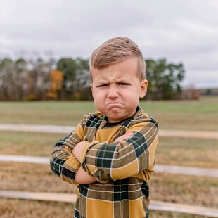 可爱生气冲突固执坚强