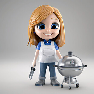 卡通可爱女烘焙师