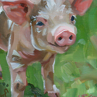 乳猪装饰画