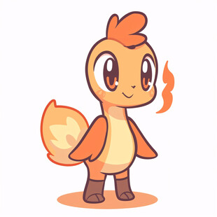 可爱火焰仔点赞形象