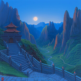 太姥山插画