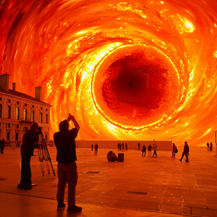 吊顶喷画宇宙漩涡