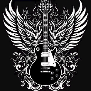 手绘吉他海报