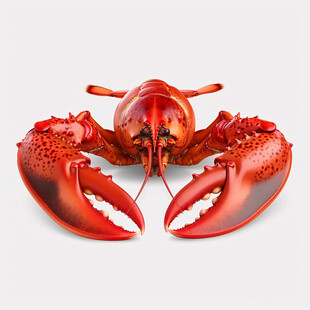 卡通小龙虾写实海鲜