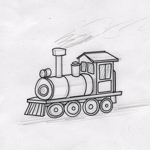 蒸汽机车插画
