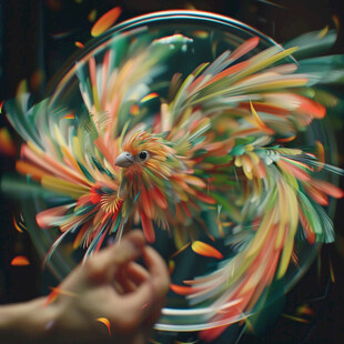 立体画素材金鱼立体画