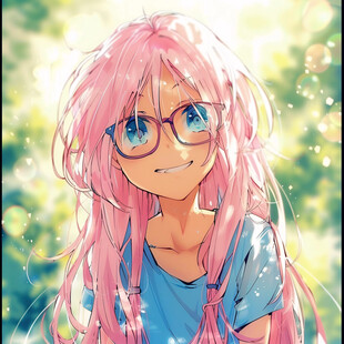 粉色头发少女