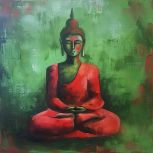 佛像抽象画