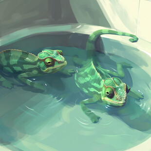 扬子鳄插画