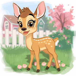 小鹿卡通素材