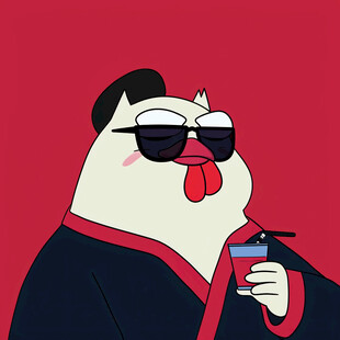 卡通酷潮大叔头像