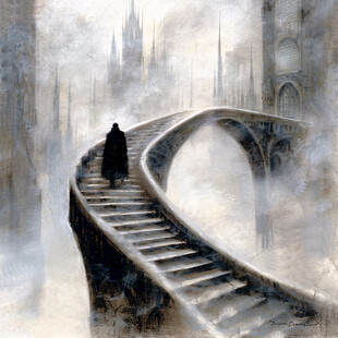 带走道的超现实城堡