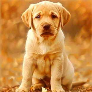 米黄色拉布拉多幼犬