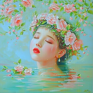 丙烯画人物