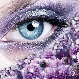 紫色眼睛画