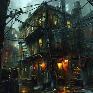 老旧居民区场景