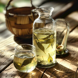 叶子绿叶茶瓶