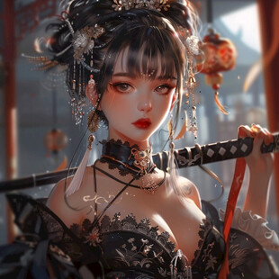日韩厚涂插画