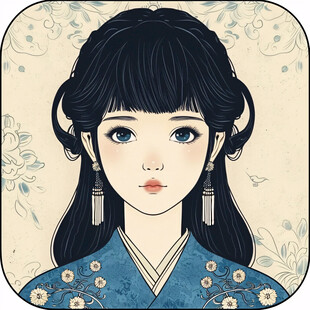 卡通古代美女头像