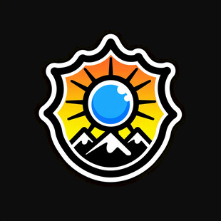 太阳和雪山logo