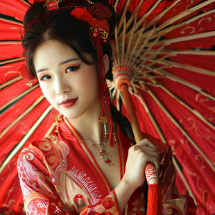 古风嫁衣美女