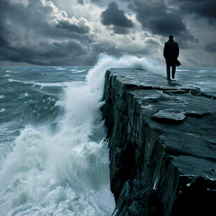 海啸和潮汐背景墙