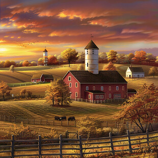 国外旅游景美国乡间