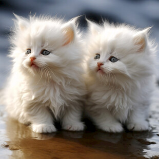 写实猫毛茸茸宠物插画