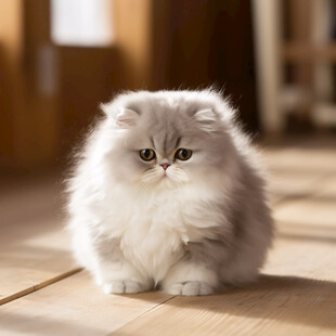 写实猫毛茸茸宠物插画