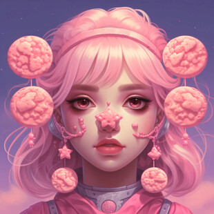 粉色头发少女