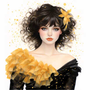 时尚美妆节日插画女孩