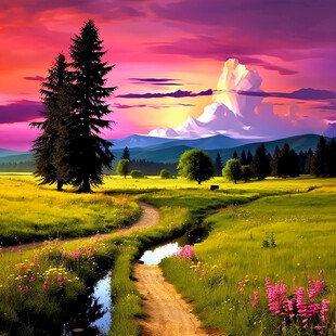 自然风景风景画