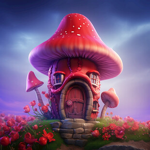 蘑菇屋插画