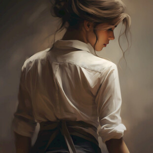 高精女孩原画稿