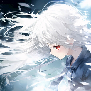长发白衣头像