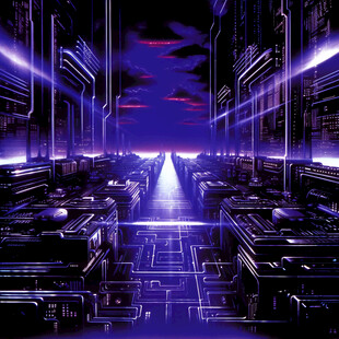 场景赛博插画